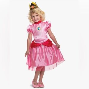 *NWT* DisguiseToddler Super Mario Bros. Princess Peach Costume Size S 2T